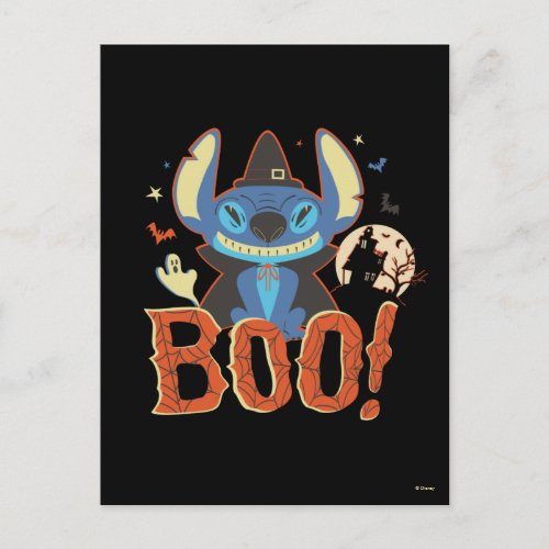 Stitch Halloween Boo Postcard