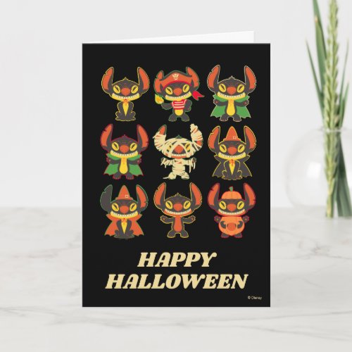Stitch  Halloween Costumes Card