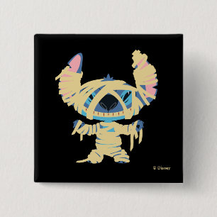 Stitch Halloween Mummy Button