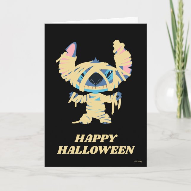 Stitch Halloween Mummy Card (Front)