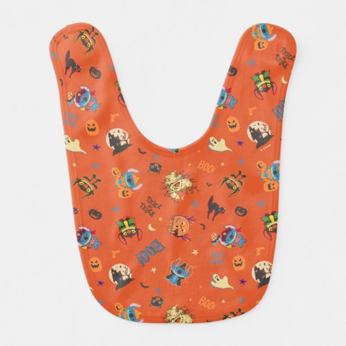 Stitch Halloween Trick_or_Treat Pattern Baby Bib