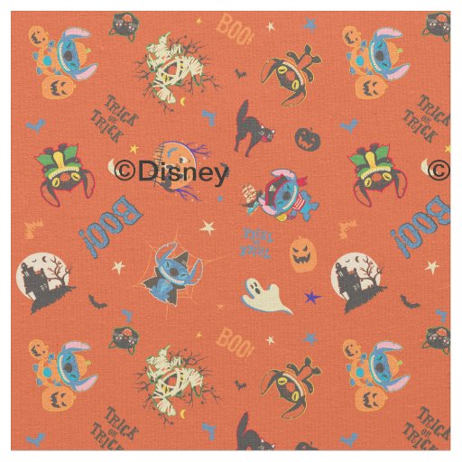 Stitch Halloween Trick-or-Treat Pattern Fabric