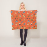 Stitch Halloween Trick-or-Treat Pattern Fleece Blanket