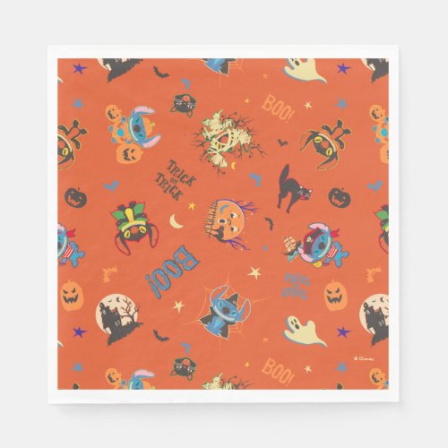 Stitch Halloween Trick_or_Treat Pattern Napkins