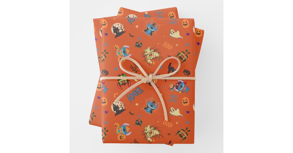 Lilo and Stitch  Stitch Green Holiday Pattern Wrapping Paper
