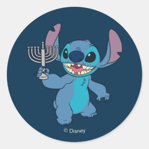 Stitch   Happy Hanukkah Classic Round Sticker