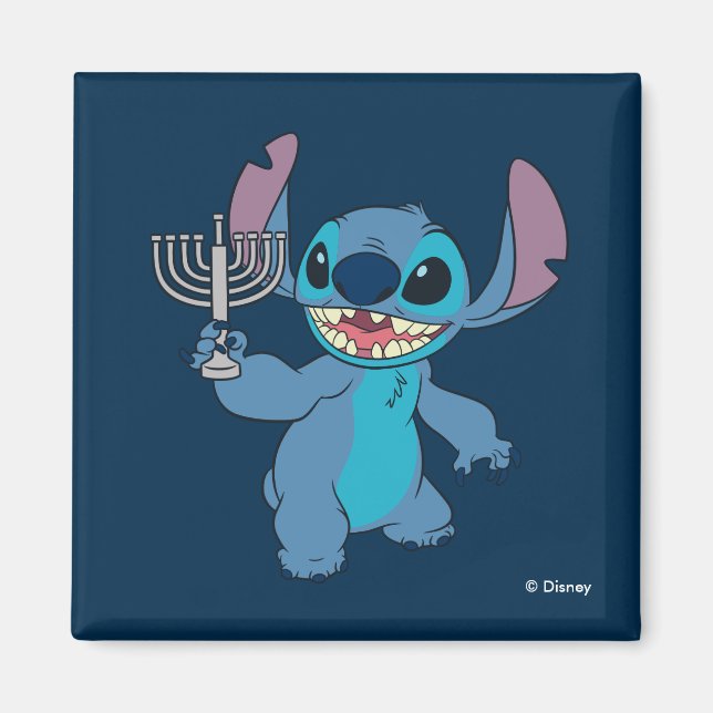 Stitch | Happy Hanukkah Magnet (Front)