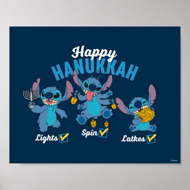 Stitch | Happy Hanukkah Poster (Front)