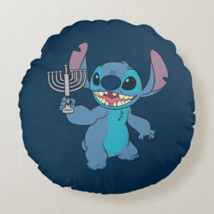 Stitch Happy Hanukkah Round Pillow