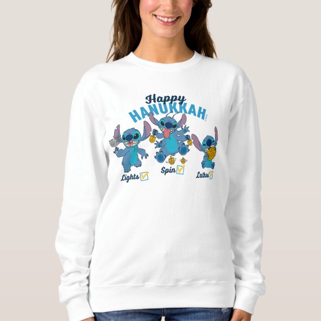 Stitch | Happy Hanukkah Sweatshirt | Zazzle