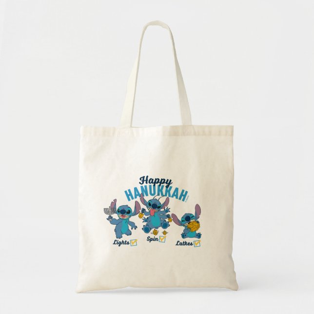 Stitch | Happy Hanukkah Tote Bag (Front)