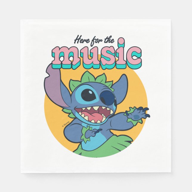 Stitch | Here for the Music Napkins (Front)