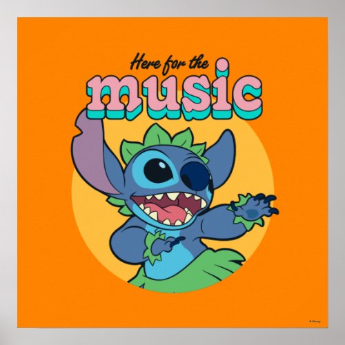 Stitch  Here for the Music Poster