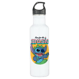 Stitch   Here for the Music Stainless Steel Water Bottle