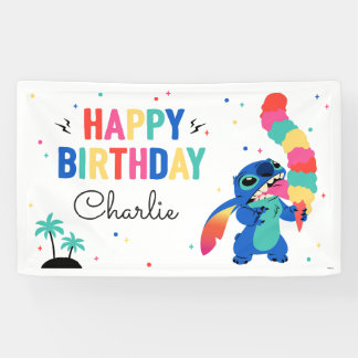 Stitch | Here's the Scoop Ice Cream Birthday Banner