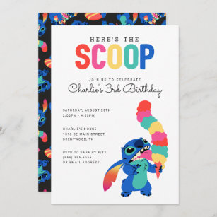 cartes invitations lilo et stitch