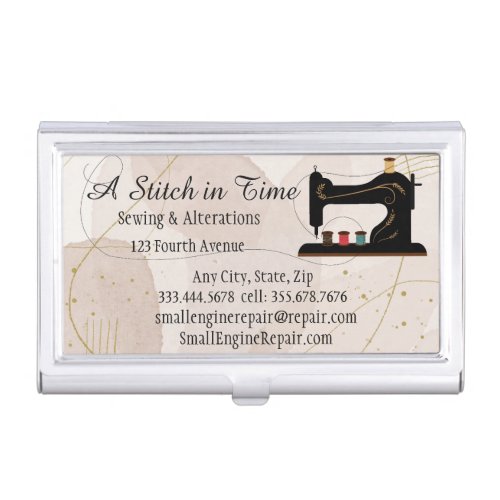 Stitch in Time Sewing Alterations Repair  Business Card Case