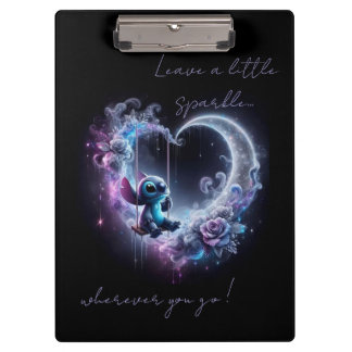 Stitch leave a little sparkle clipboard