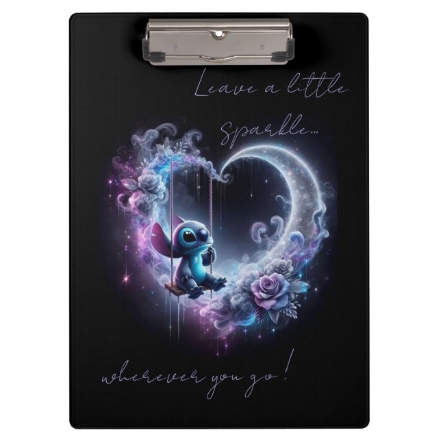 Stitch leave a little sparkle clipboard (Front)