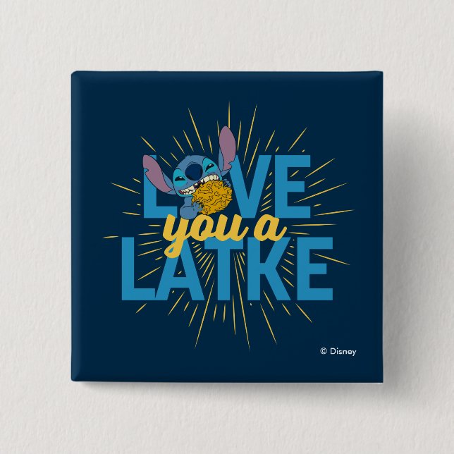Stitch | Love You a Latke Button (Front)