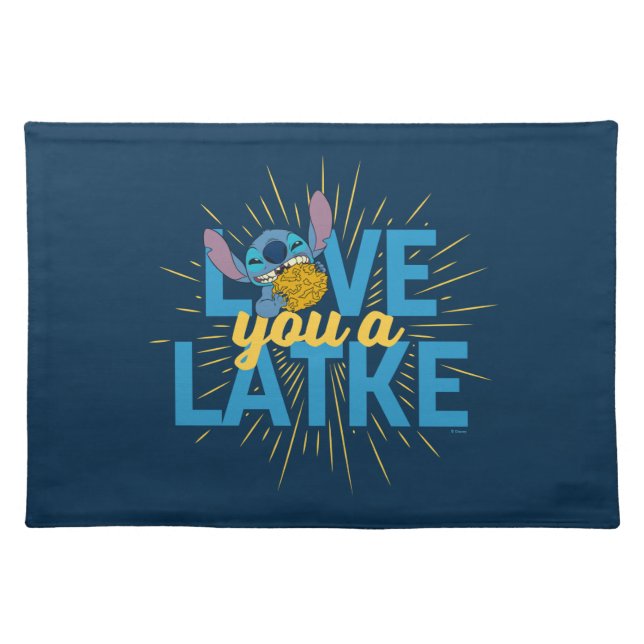 Stitch | Love You a Latke Cloth Placemat (Front)