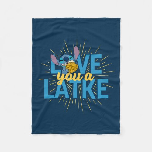 Stitch  Love You a Latke Fleece Blanket