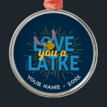 Stitch | Love You a Latke Metal Ornament<br><div class="desc">Happy Hanukkah from Stitch! This cute graphic features Stitch and the text,  "Love you a latke."</div>