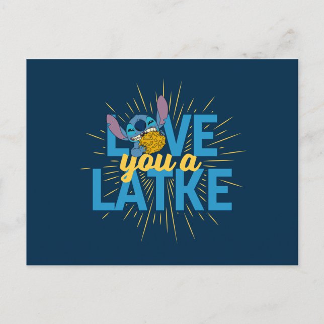 Stitch | Love You a Latke Postcard (Front)