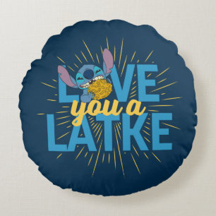 Stitch Love You a Latke Round Pillow