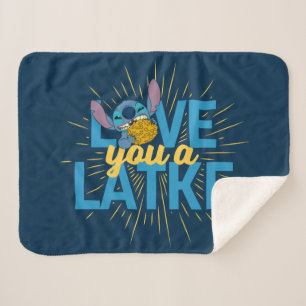 Stitch   Love You a Latke Sherpa Blanket