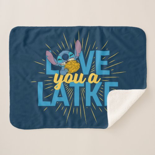 Stitch  Love You a Latke Sherpa Blanket