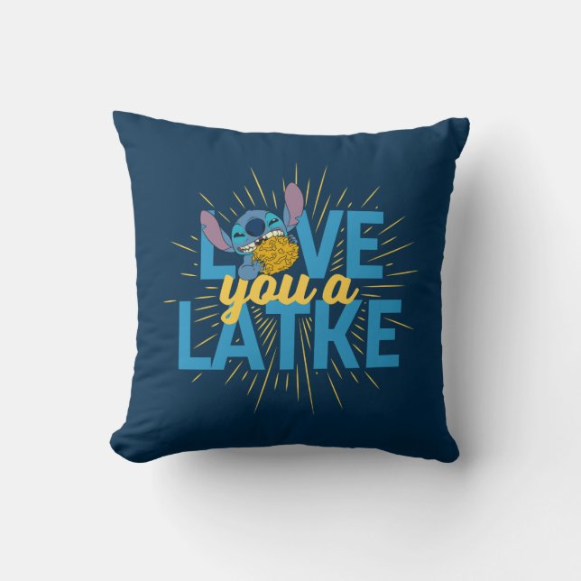 Stitch | Love You a Latke Throw Pillow (Front)