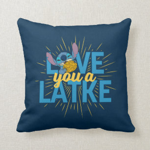 Stitch Love You a Latke Throw Pillow