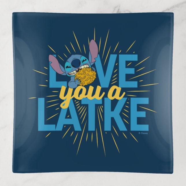 Stitch | Love You a Latke Trinket Tray (Front)