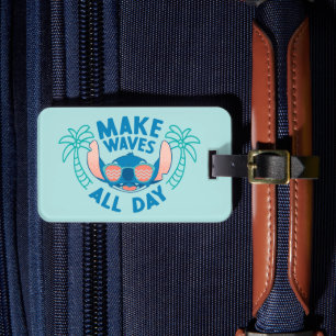 Stitch Make Waves All Day Luggage Tag