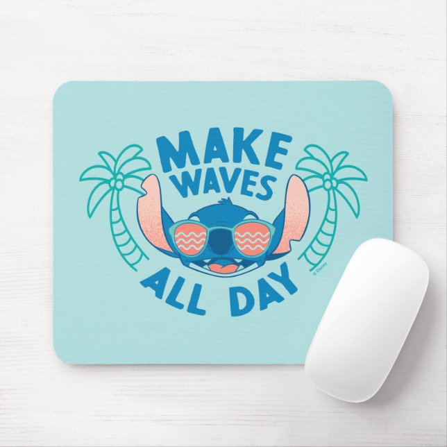 Stitch | Make Waves All Day Mouse Pad (With Mouse)