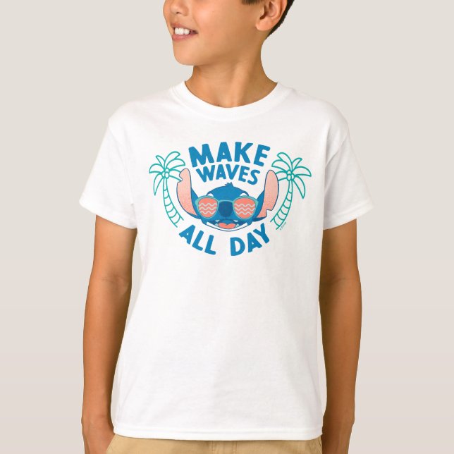 Stitch | Make Waves All Day T-Shirt (Front)