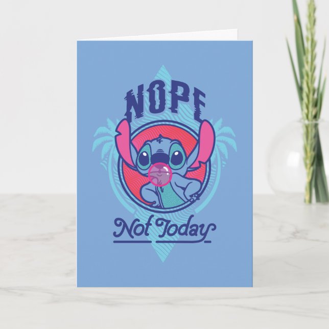 Stitch | Nope Not Today Card (Front)