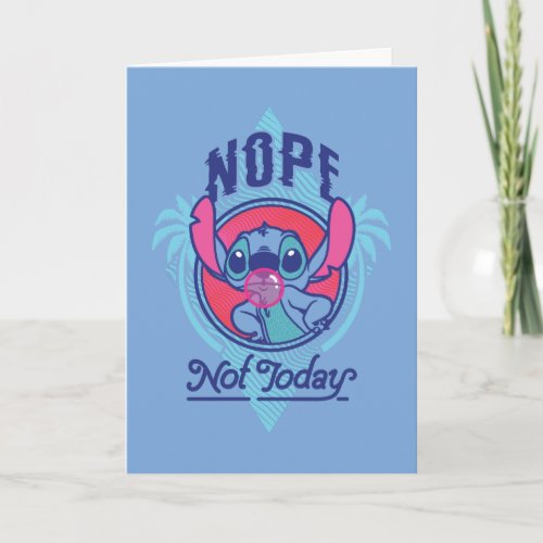 Stitch  Nope Not Today Card
