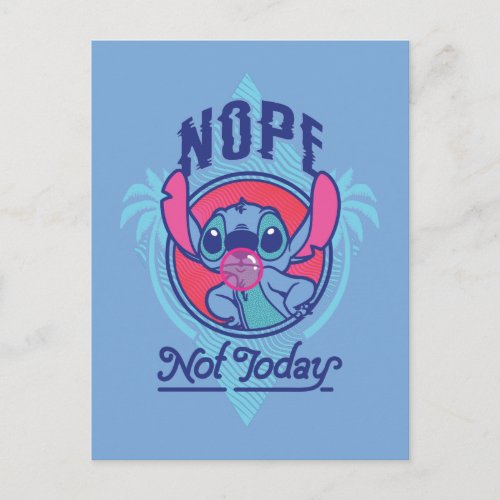 Stitch  Nope Not Today Postcard