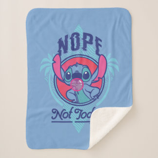 Stitch | Nope Not Today Sherpa Blanket