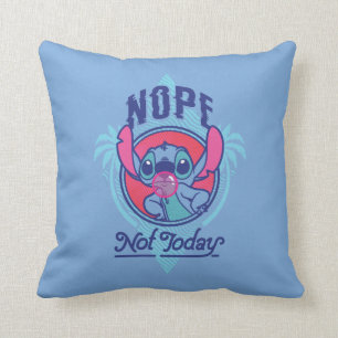 Stitch Nope Not Today Throw Pillow