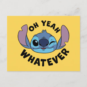 Stitch Oh Yeah Whatever Postcard