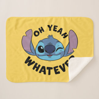 Stitch | Oh Yeah Whatever Sherpa Blanket