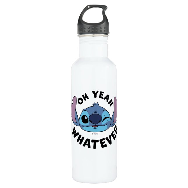 Stitch | Oh Yeah Whatever Stainless Steel Water Bottle (Front)