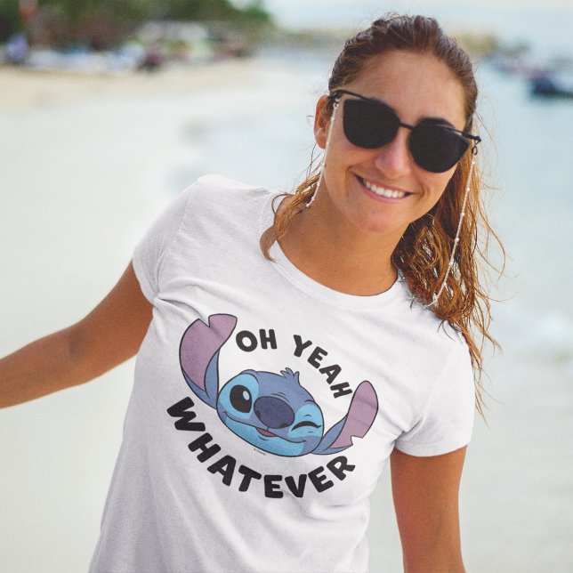 Stitch | Oh Yeah Whatever T-Shirt (Person wearing t-shirt)