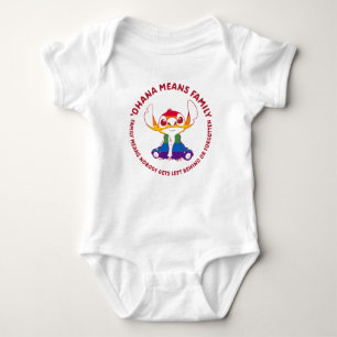 Stitch Ohana Means Family - Rainbow Baby Bodysuit