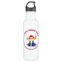 Stitch  Ohana Means Family - Rainbow Stainless Steel Water Bottle