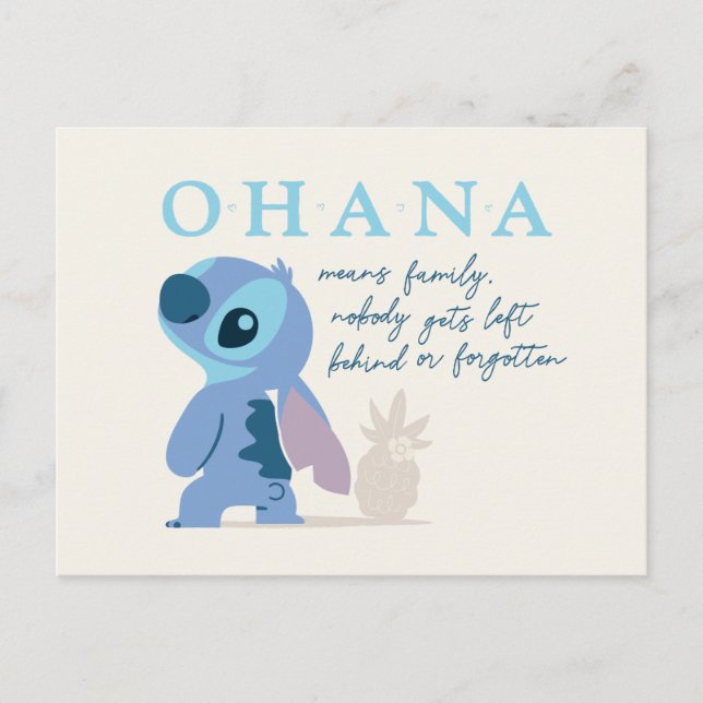 Stitch - Ohana Postcard (Front)