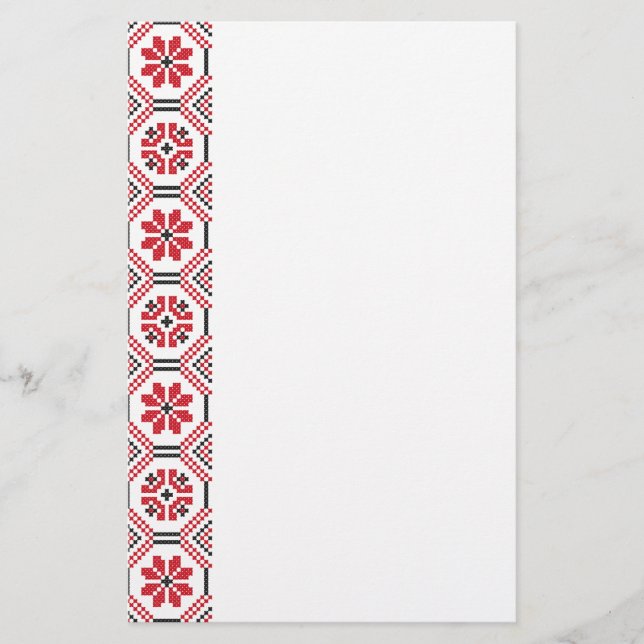 Stitch pattern stationery (Front)